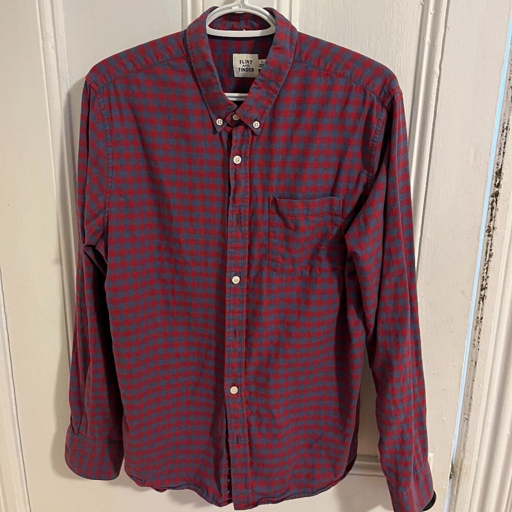 Flint and Tinder Check Button Down - L